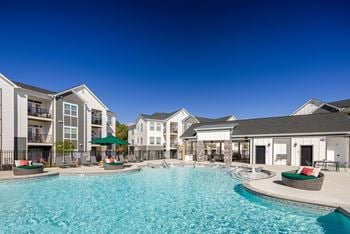 Large shimmering pool
